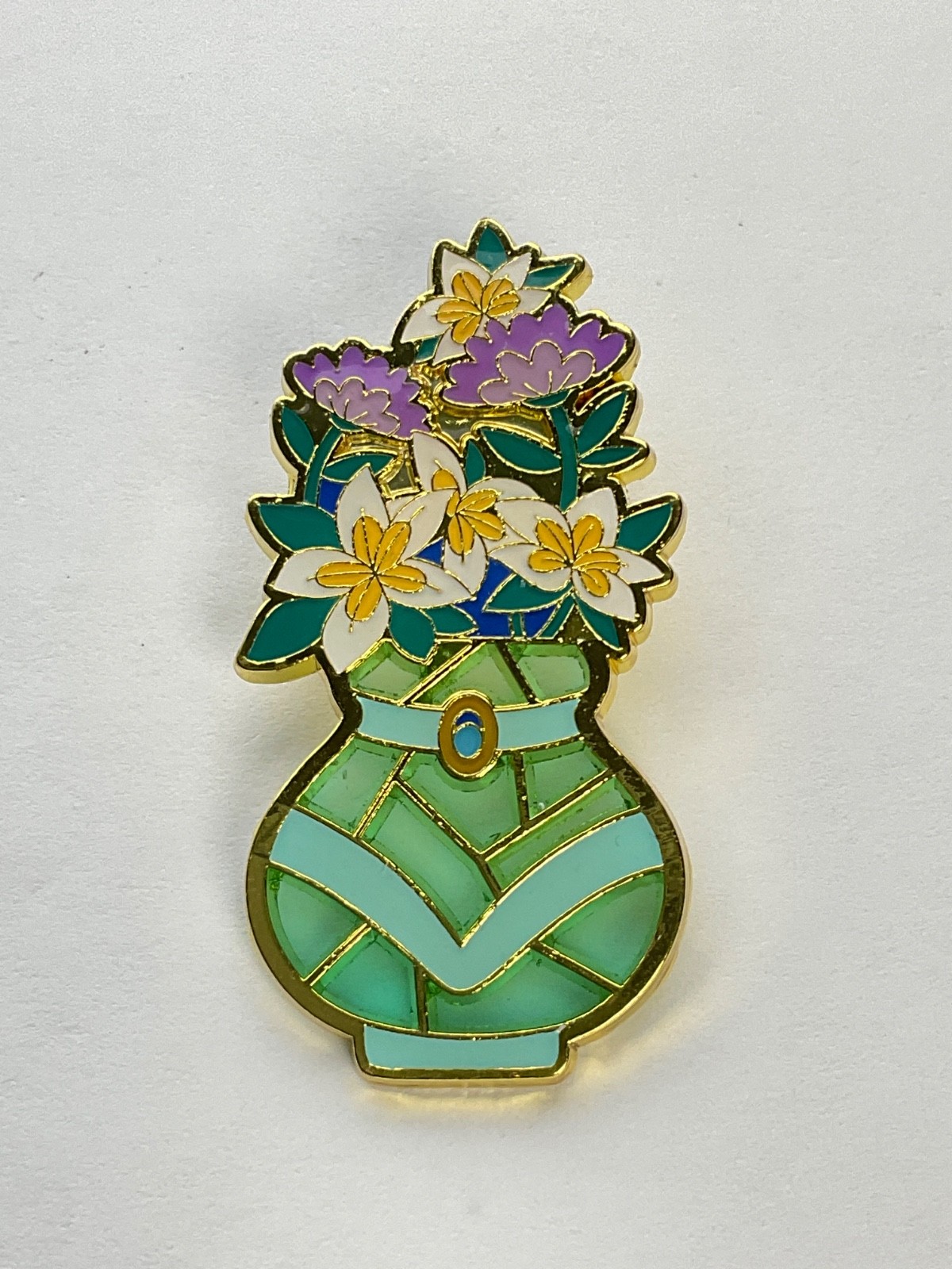 Loungefly Disney Princess Flower Vase Stained Glass Mystery Pin Jasmine H3