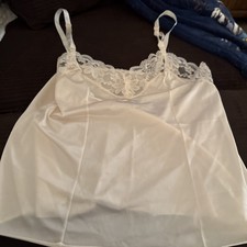 New Womens Lorraine Camisole Cami Ivory Sz 36 Vintage Nylon USA