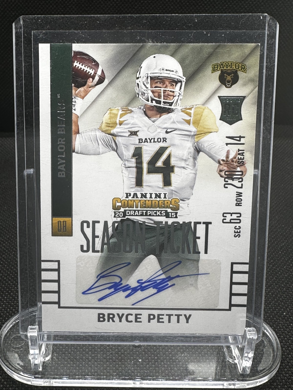 2015 Panini Contenders Draft Picks #161 Bryce Petty