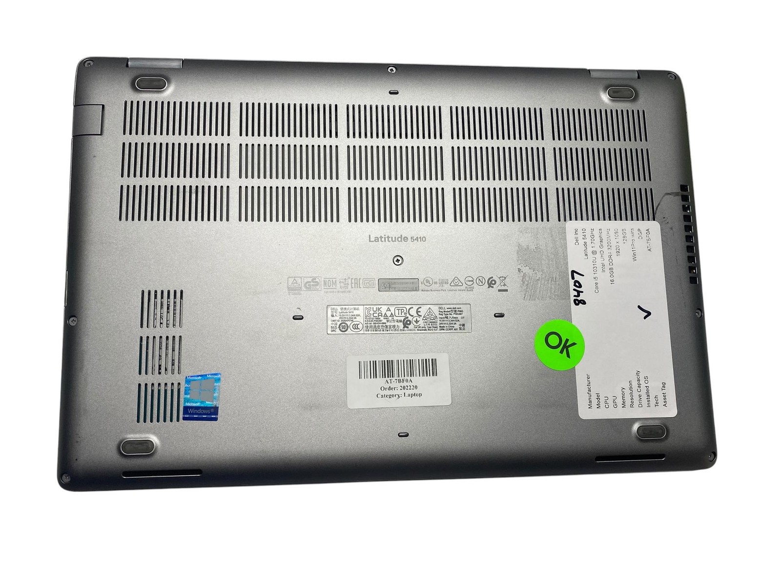 Dell Latitude 5410, 14-Inch Laptop, with Intel Core i5‑10310U, Windows 11 Pro