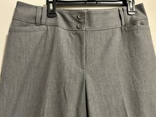 NEW Ann Taylor Loft Julie Trouser Grey 12 Wide career dress pants Classic gray