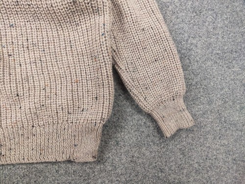 Vintage Aran Crafts Sweater Men 100% Irish Wool Cable Knit Fisherman Crewneck, $76.5 - Photo 6
