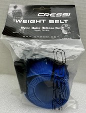 Cressi Weight Belt Nylon Quick Release Plastic Buckle Scuba Diving Belt Blue