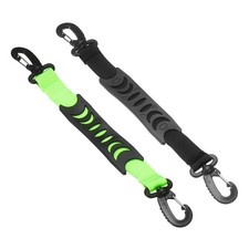 Roller Skate Lifter Skate Leash with Handle 2 Pack 13 in Black/Fluorescent Green