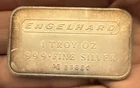 1 oz Silver Bar - Engelhard *Wide Logo, PE 5-digit, Pebbled back. Toned ☀️