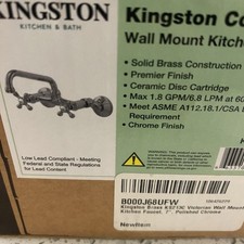 Kingston Kitchen Bath Kitchen Faucet Polished Chrome NIB KS213C