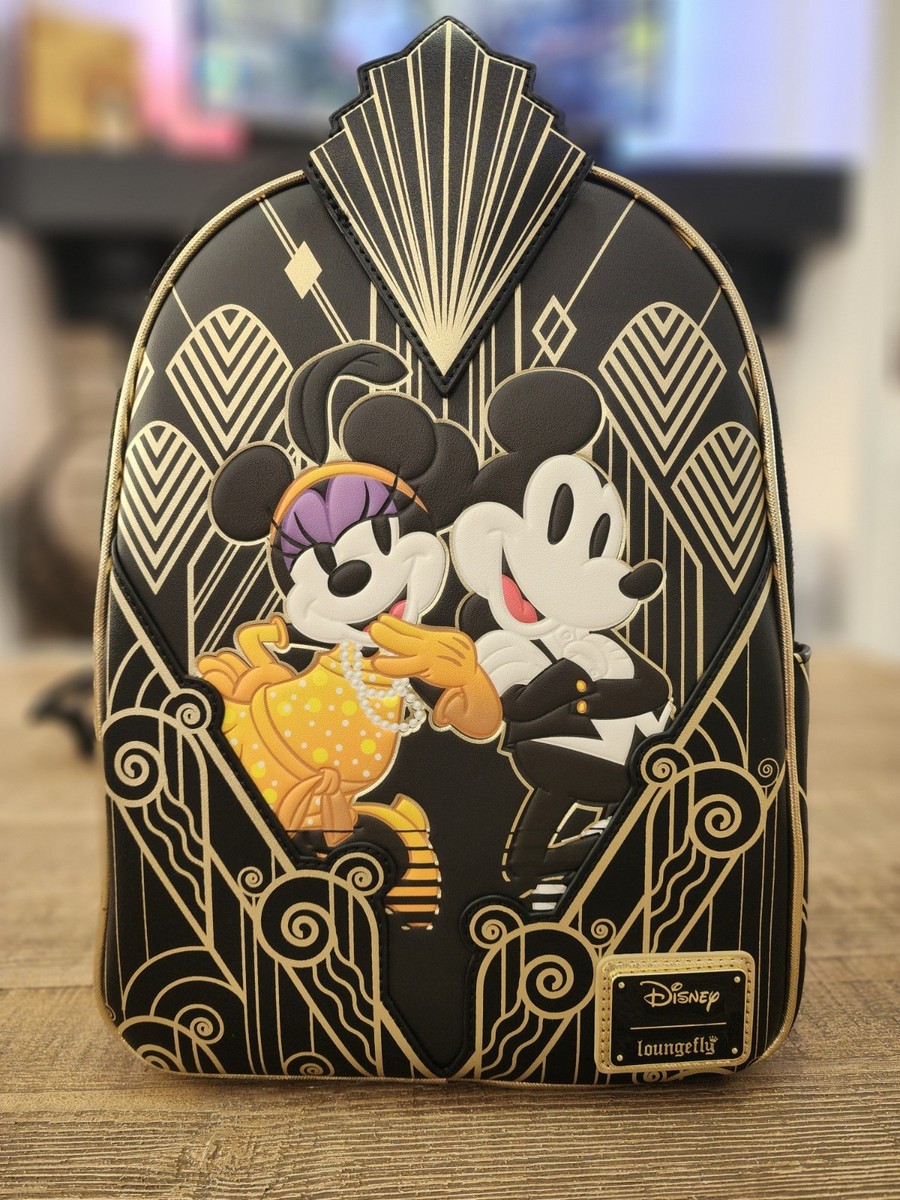 Loungefly Great Gatsby Mickey & Minnie Mouse Mini Backpack LE 1000 Comic Spot Exclusive Great Gatsby Mickey & Minnie Loungefly  main image 2