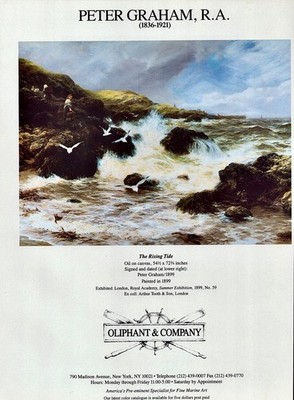 1991 PETER GRAHAM Art Gallery Exhibition Rising Tide 1-Page Magazine PRINT AD