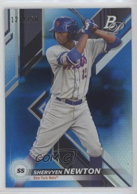 2019 Bowman Platinum Wal-Mart Top Prospects Blue Foil /150 Shervyen Newton 17w0