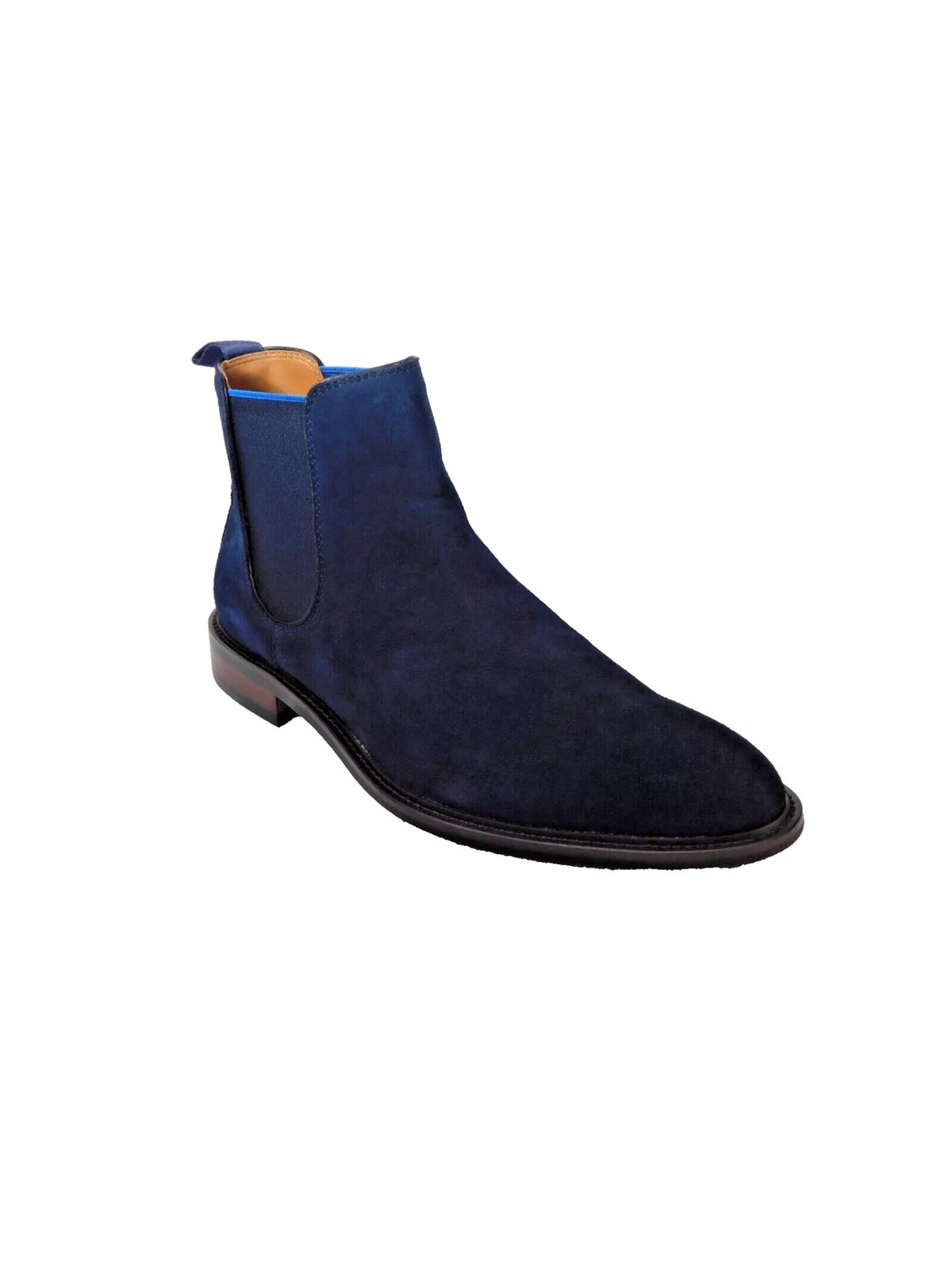 Steve Madden Men's Navy Bronn Almond Chelsea Boot with Pull Tab Size 11 M