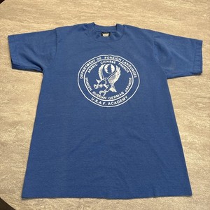 True Vintage 80s Air Force Academy Dept Foreign Language Single Stitch Shirt M