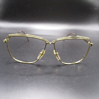 Geoffrey Beene Victory Optical Gold Tone Eyeglass Frames GB 112 57-12 Italy