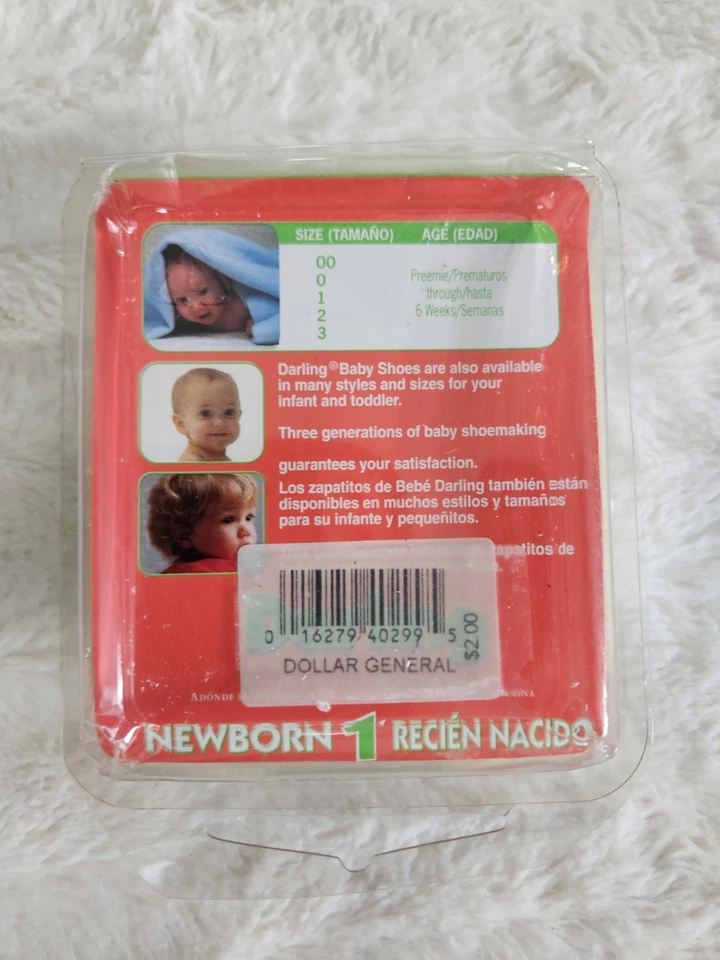Zapatos de cuna vintage para recién nacido "Mommy's Darling" talla 1 Darling con cordones suaves Foto 3 de 4