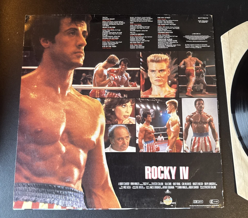 Rocky IV Soundtrack Original vinyl LP Motion Picture Soundtrack 1985 - Image 3 of 4