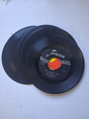45 RPM Classic Rock Lot of 11 Beatles, Gratefule Dead Neil Young, Dylan et al VG