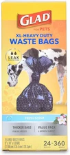 Glad Extra Large, Heavy Duty Scented Dog Waste 360 Count (Pack of 1), Navy 
