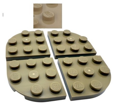 LEGO  4x Plate 3x3 Half Round Sand Yellow | Sand Yellow | 30357 | 6368432 MOC Part