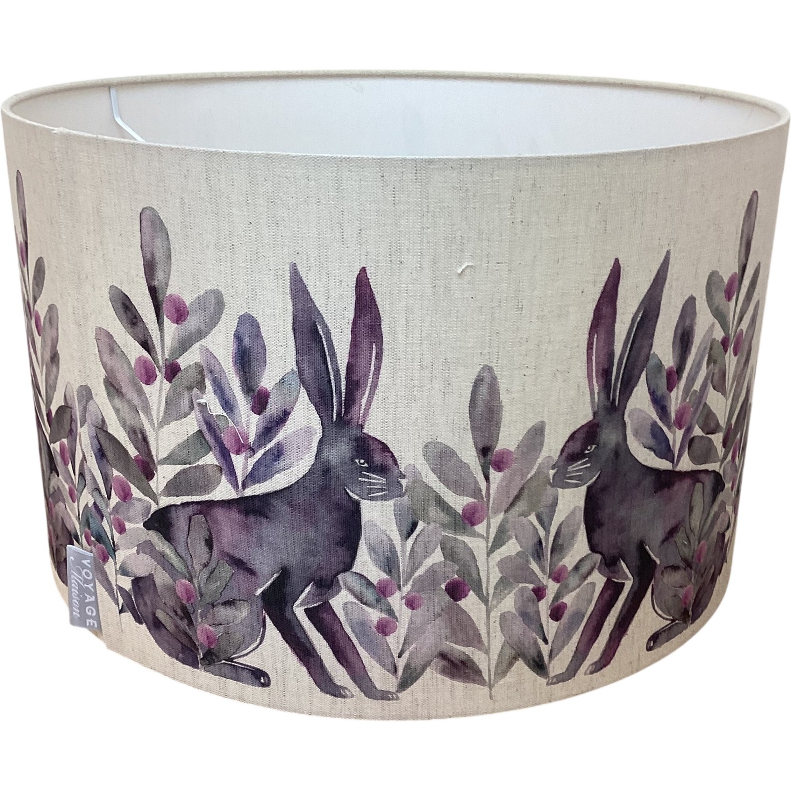 VOYAGE Maison Kensuri Lampshade 46cm Drum Violet Rabbits Design TH