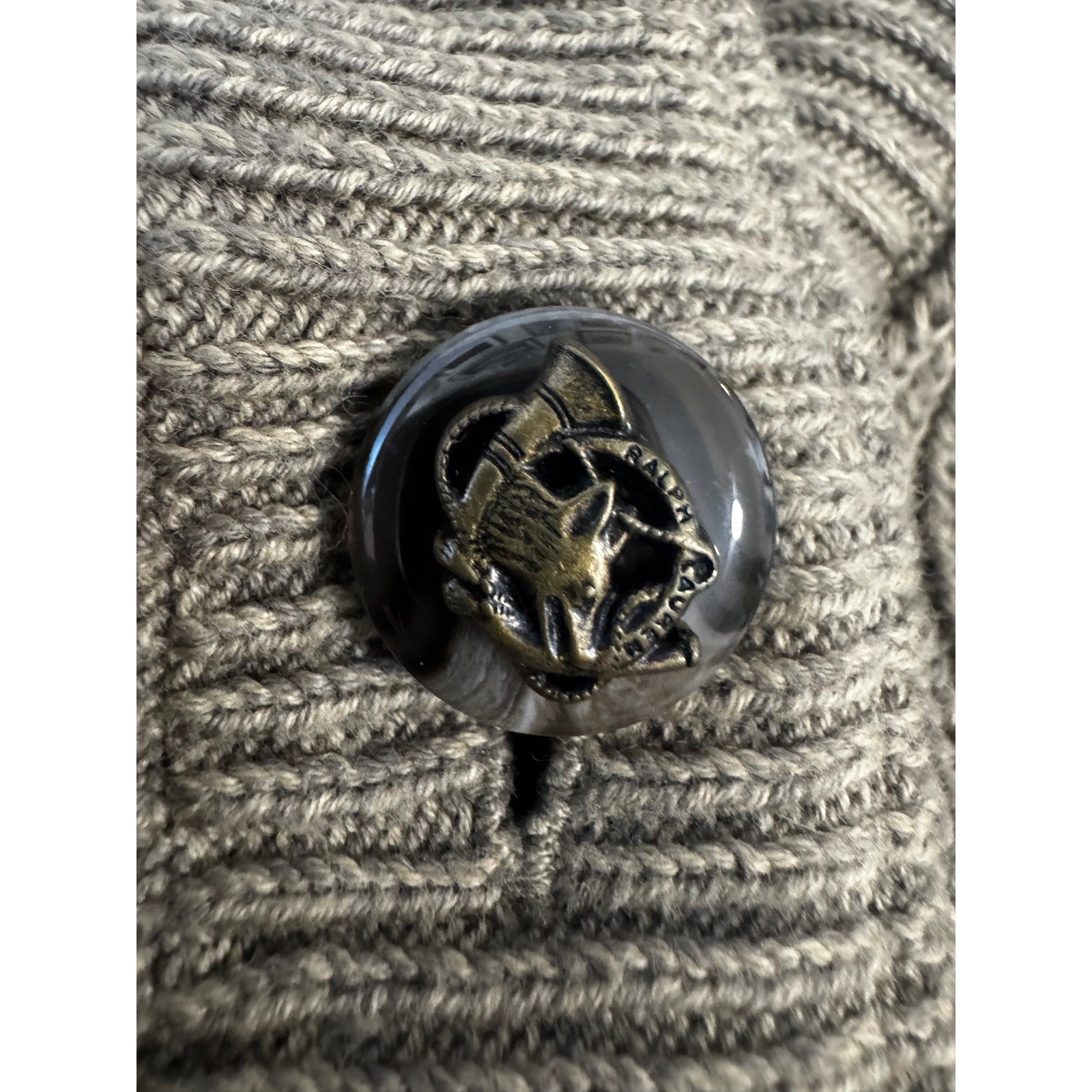 Lauren Jeans Co. Ralph Lauren Cotton Cardigan Sweater Elbow Patches Petite PM thumbnail 6