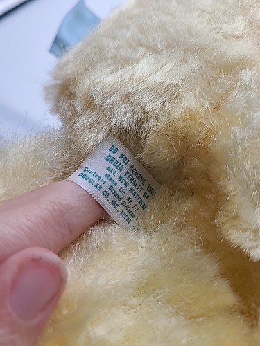 Vtg Yellow Douglas CUDDLE Toy BUNNY RABBIT Stuffed Animal Plush W/ TAG 11" USA - Picture 12 of 13