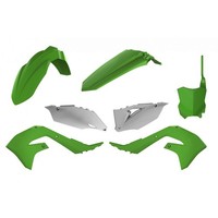 Polisport Plastikkit Passt An Kawasaki KX 250F 21-24 450F 19-23 GrüN/Weiß