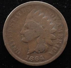 KAPPYSCOINS GH830 1864 BRONZE GOOD CIVIL WAR DATE $ USED INDIAN HEAD CENT