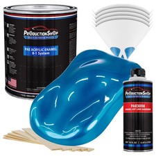 High Gloss Electric Blue Metallic Acrylic Enamel Gallon Kit Auto Paint