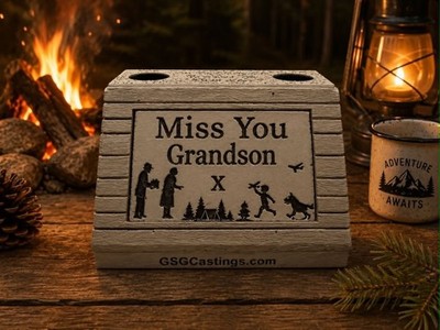 Miss You Enkel Familie Freund Denkmal Grab Garten Ornament Statue Steingrau