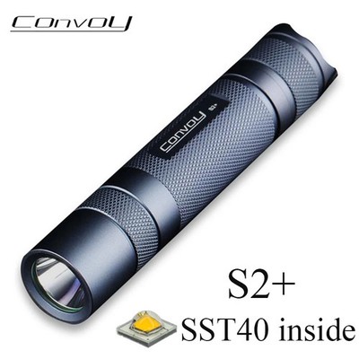 Convoy S2 Plus SST40 Flashlight Linterna LED High Powerful 18650 Flash Light