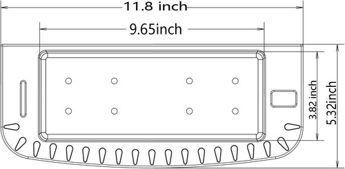 Brocraft Tool Holder For 90 Degree Boat Track System /Marine Caddy black - Foto 6 di 6