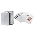 Silver Foil Luxury Deck of Playing Cards – Waterproof Plastic Poker Cards