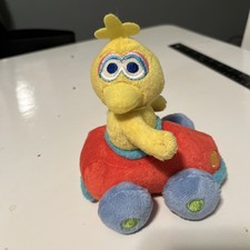 Vintage Hasbro Sesame Street Baby Big Bird In Car Plush Stuffed Toy No Tag