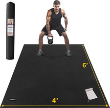 Large Exercise Mat for Home Workout, 8'X6'/7'X5'/6'X4' 7 Mm Extra Thick Exe...