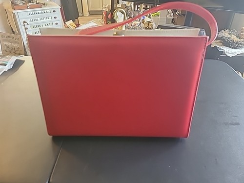 A Naturalizer Handbag Vintage 1960s+- MCM Beautiful Red White Blue 11x8 Gorgeous - Picture 5 of 12