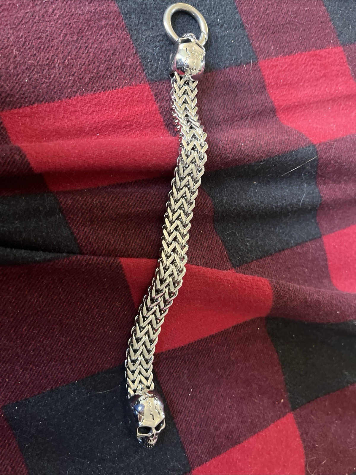 Skeleton Heavy Silver Bracelet - image 2