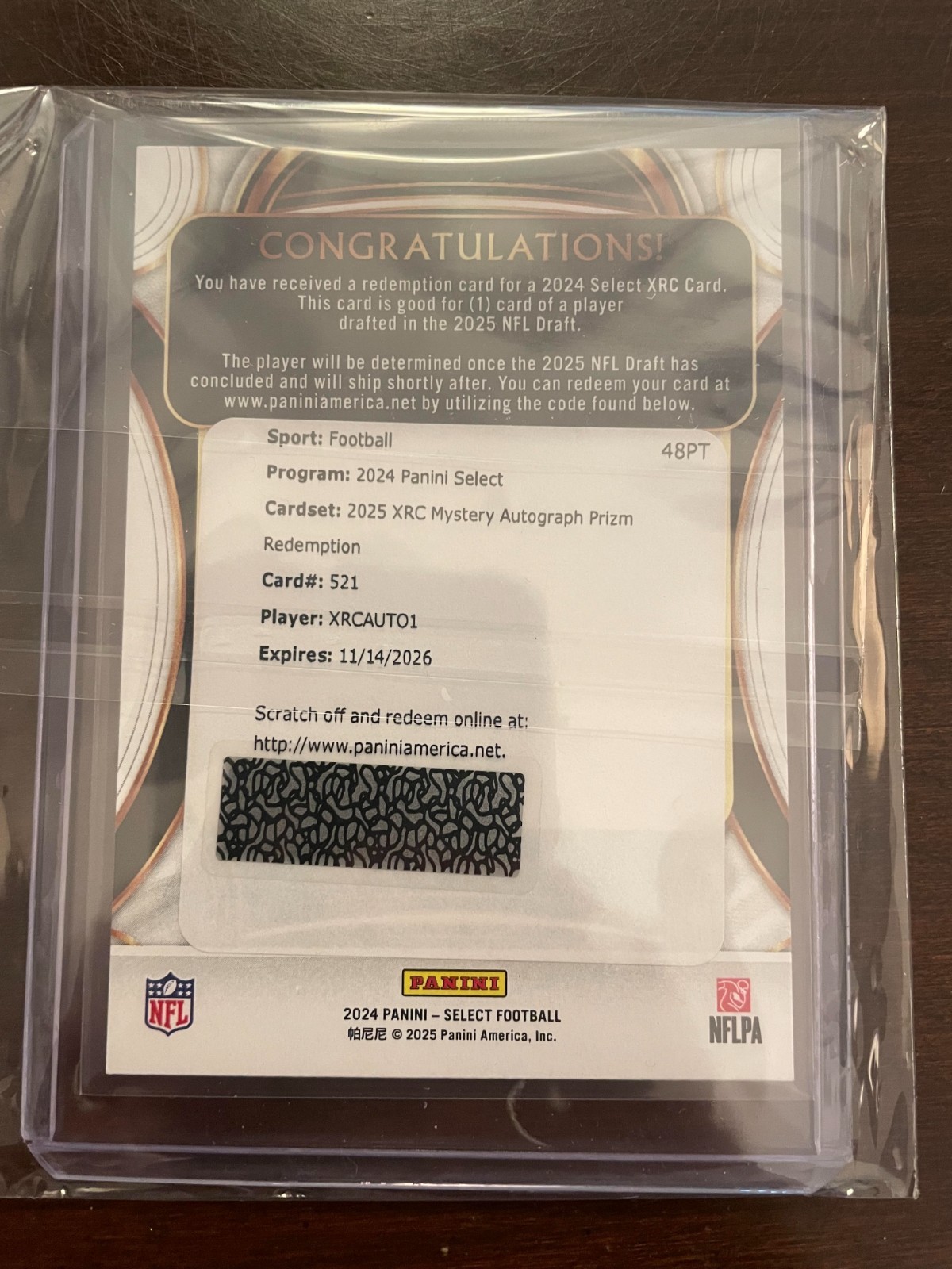 Travis Hunter 2024 Panini Select Rookie XRC Mystery AUTO /99 Prizm #521 Jaguars