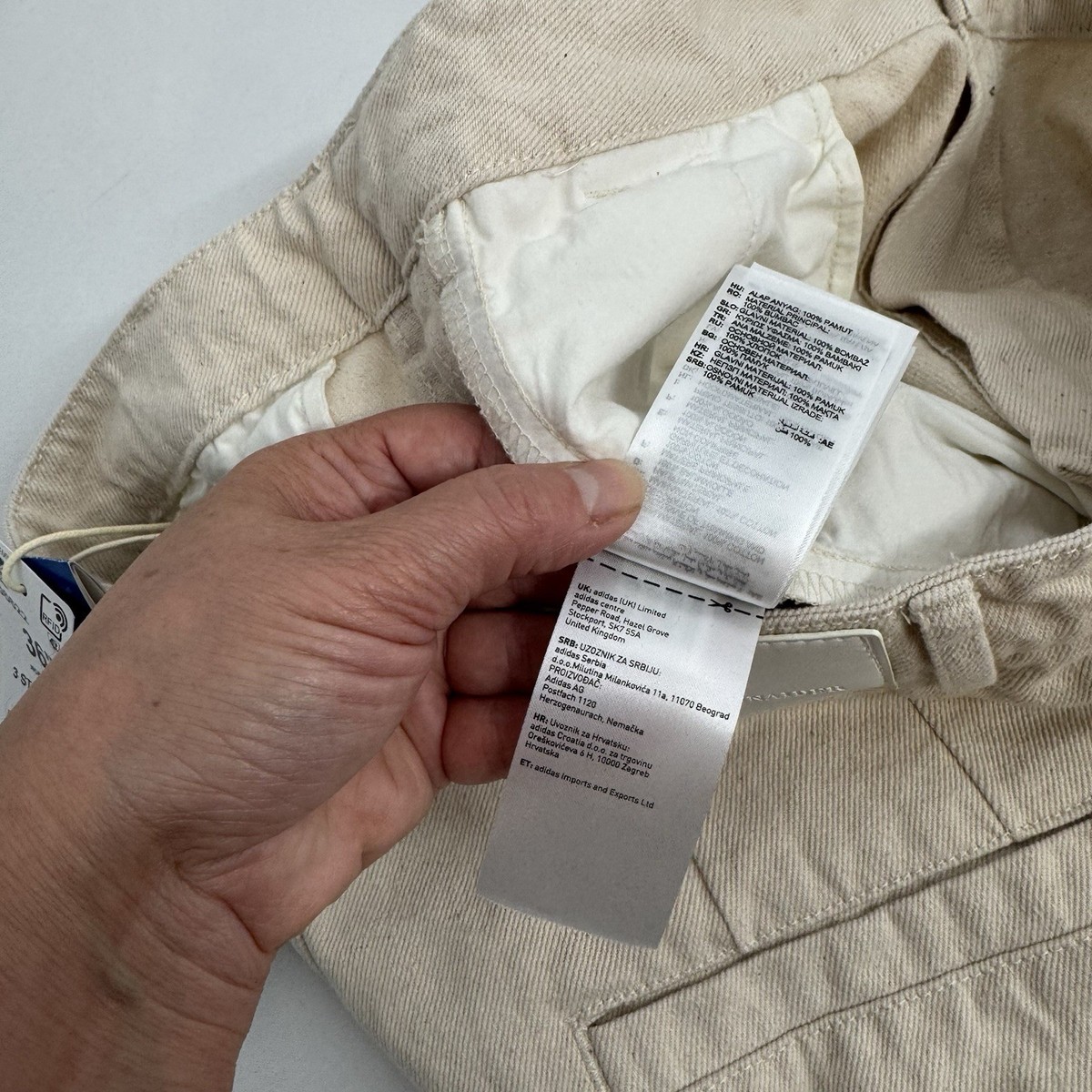 Adidas Originals X KSENIASCHNAIDER Women's Natural Denim 3-Stripes