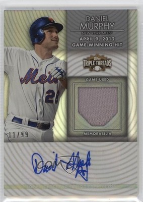 2012 Topps Triple Threads Unity Relics 11/99 Daniel Murphy #TTUAR-28 Auto 06bg