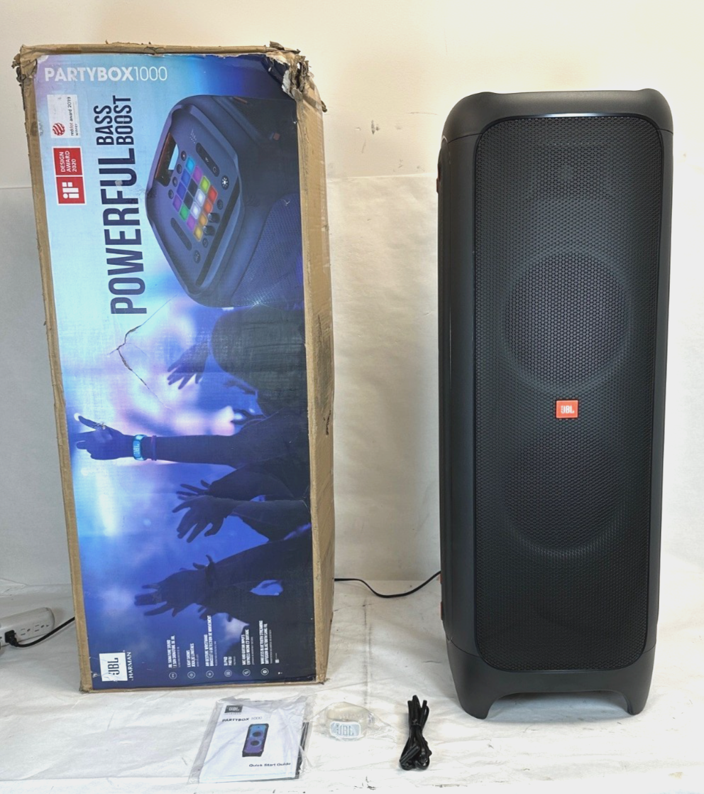 Used -JBL PartyBox 1000 Portable Bluetooth Speaker-minor damage