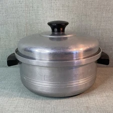 Vtg Senak Super Quality Aluminum Stock Pot with Lid Soup Pot - Surface Scratches