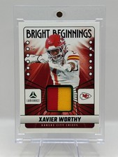 2025 Panini Luminance Xavier Worthy Bright Beginnings Green /25  Chiefs MEM SSP