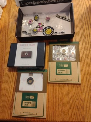 Paper Shoot Camera Accessories, Cases Stickers Pins
