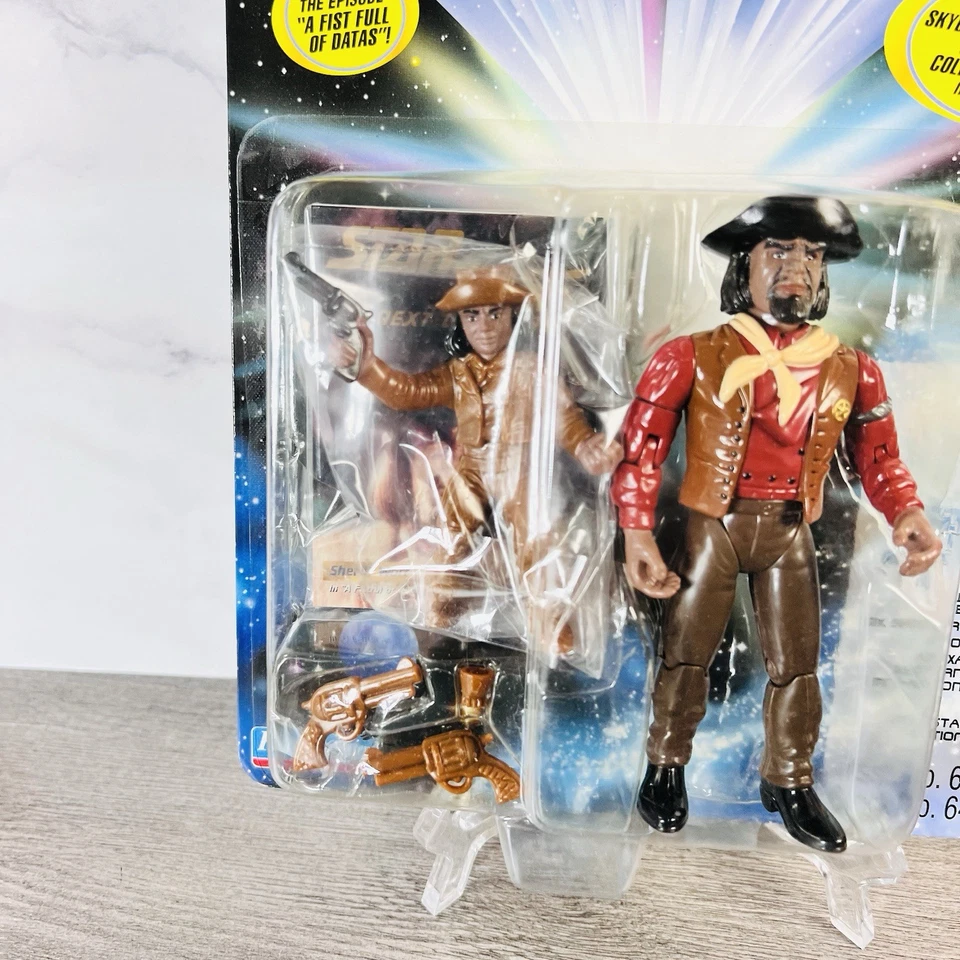 Star Trek Holodeck Series Sheriff Worf Playmates Action Figure 1995 Skybox Card - Image 3 of 4