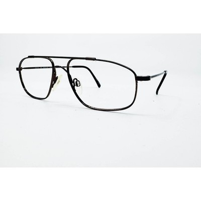 Marchon Autoflex 40 Flexon Eyeglass Frames Mens Brown Aviator 54-15-140