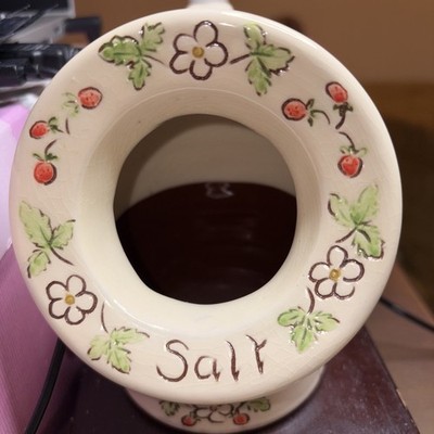 Retro süße Küche Kate Hackett handbemalt Salzkeller Dekor Blumen sehr guter Zustand