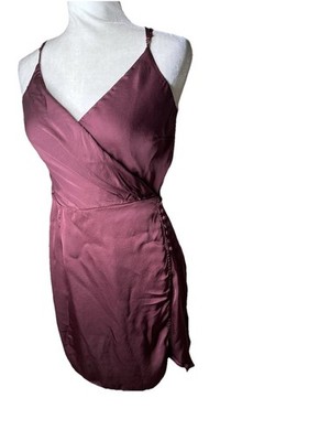 Young Fabulous & Broke Jameson Mini Dress Burgundy Size M