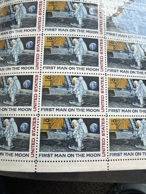 FIRST MAN ON THE MOON 10cents Postage Stamp Four Full Sheets MNH MINT CONDITION!
