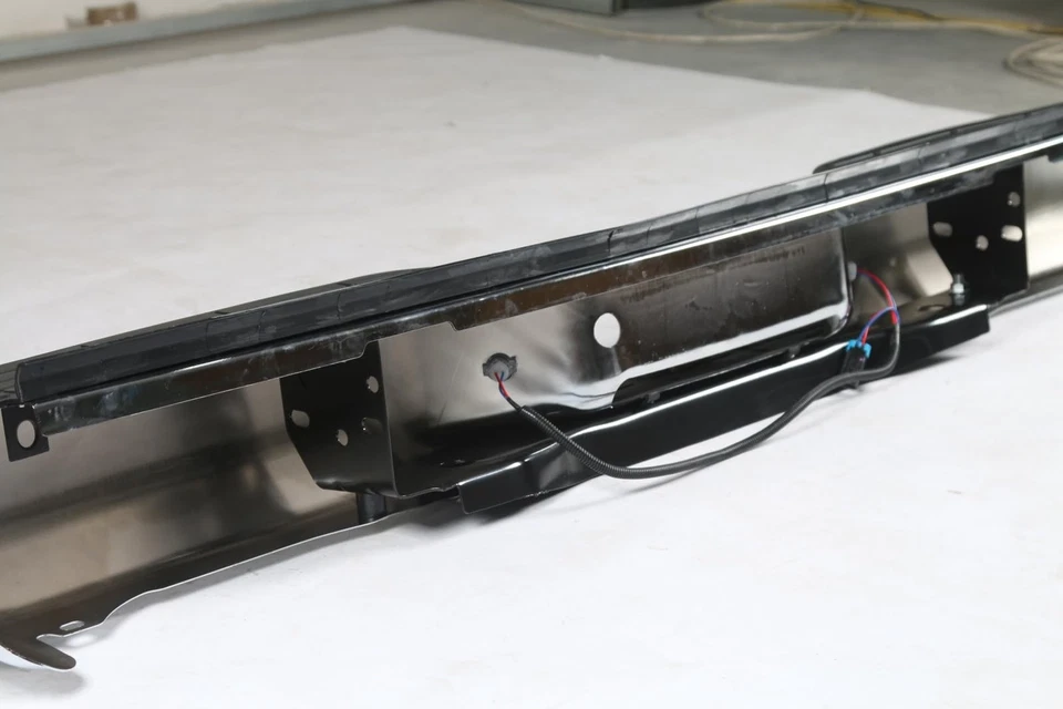 Chrome Steel Rear Bumper Assembly Compatible with 1988-2000 Chevy Silverado GMC - Image 2 of 4