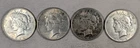LOT OF 1 1922 P 2 1926 P 1 1928 S PEACE SILVER DOLLARS #81