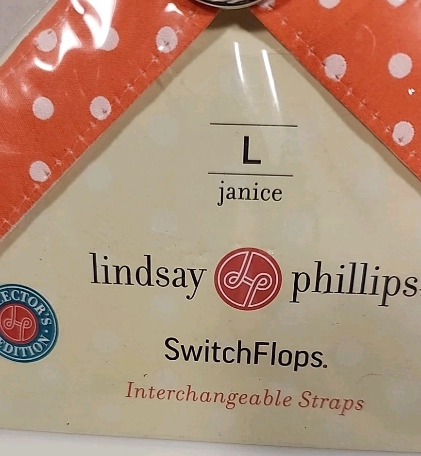 LINDSAY PHILLIPS 女式丝带肩带 Janice 可互换 SwitchFlops L 全新带标签 — 第 2/4 张图片